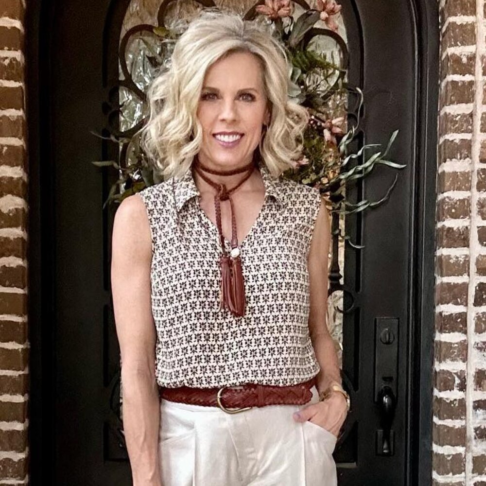 CAbi 6317 Bitmap Top Spring 2023 Large EUC